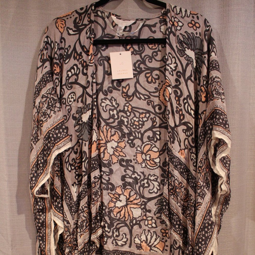Lauren Conrad Floral Ruana